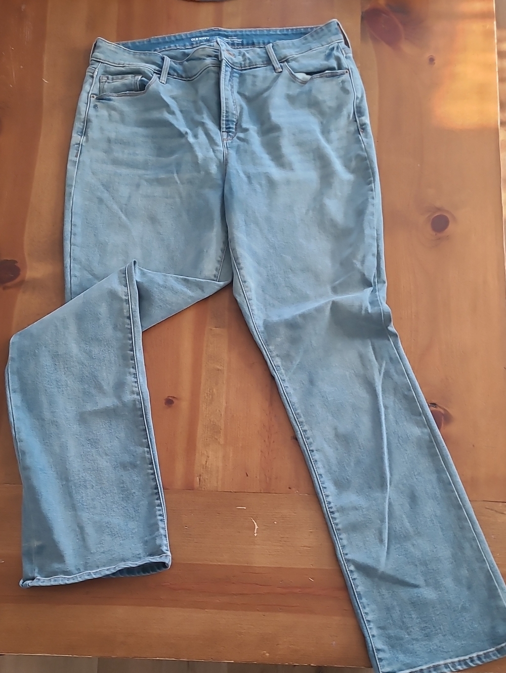 Old Navy Light Blue High Rise Kicker Boot Cut Jeans